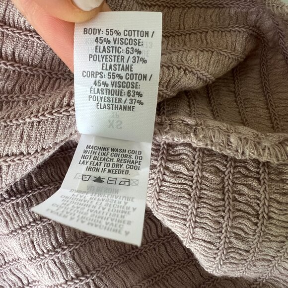 Aerie Jungle Thrills Smocked Tank Top XS Stretch Crop Ruffle Elastic Straps‎ - Picture 5 of 6